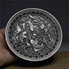 Collection Chinese Tibet Silver Carved Fish Plate Dish Exquisite Statues 4