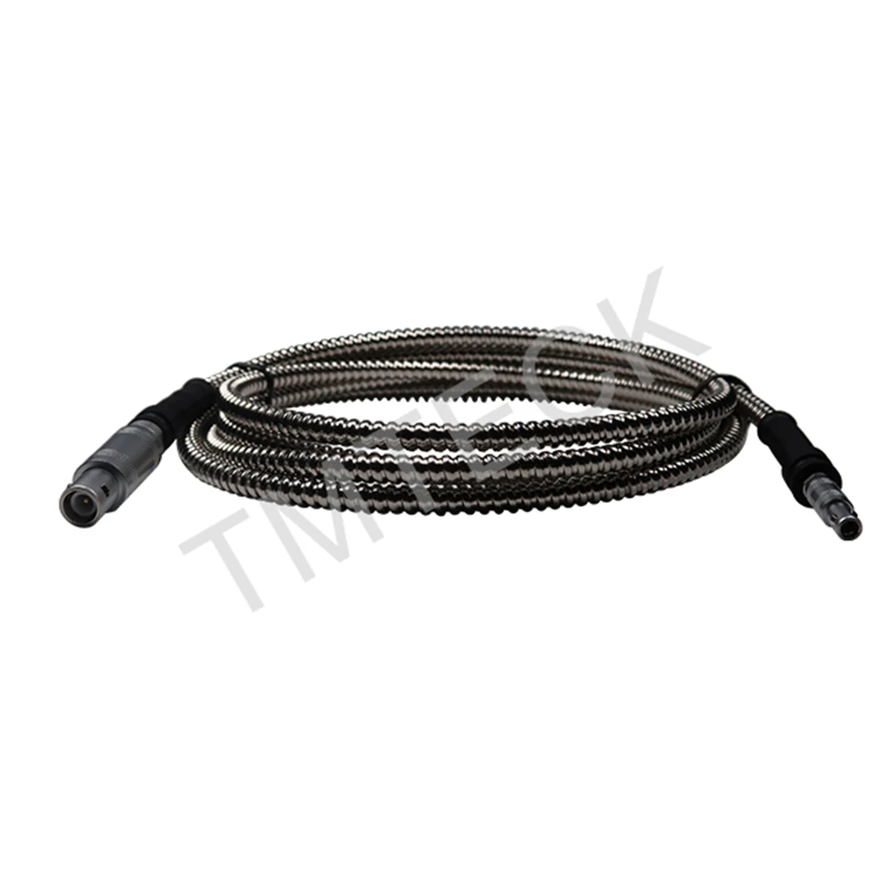 MPKL2 compatible with style lemo01-lemo00 flexible Stainless Steel Protection Shielding Ultrasonic Cable armored single cable