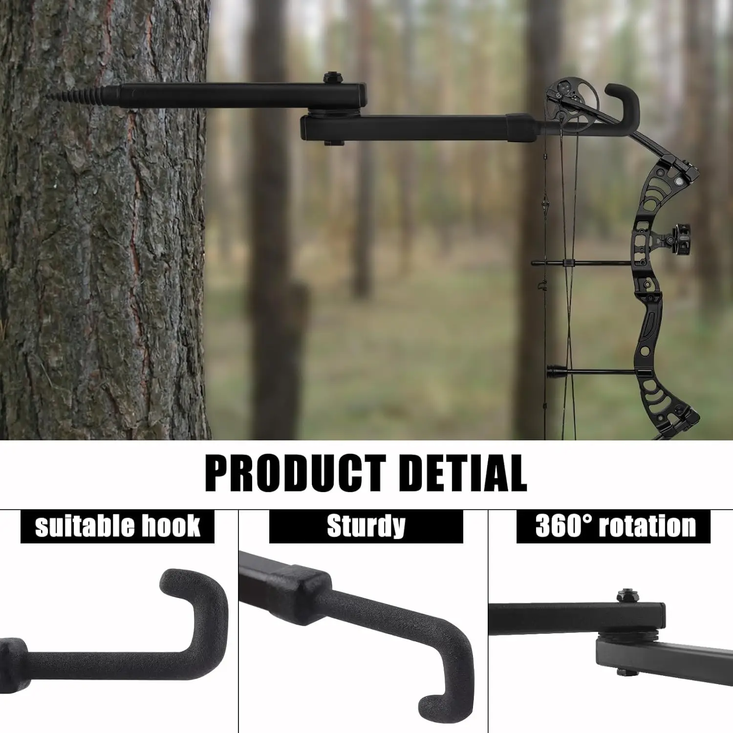 Tree Stand Bow Hangers Bow Hunting Folding Holder Archery Shooting Gear Tree Stand Outdoors Hunting Supplies