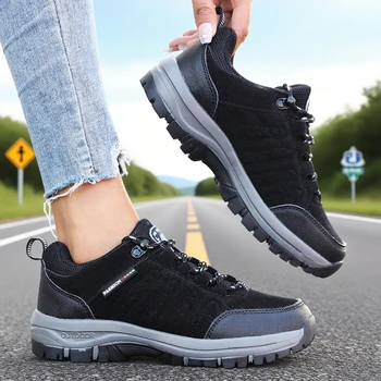 أحذية تسلق الجبال للربيع والخريف موضة المرأة حذاء المشي لمسافات طويلة 2025 مريحة عدم الانزلاق توسيد المشي أحذية رياضية نسائية