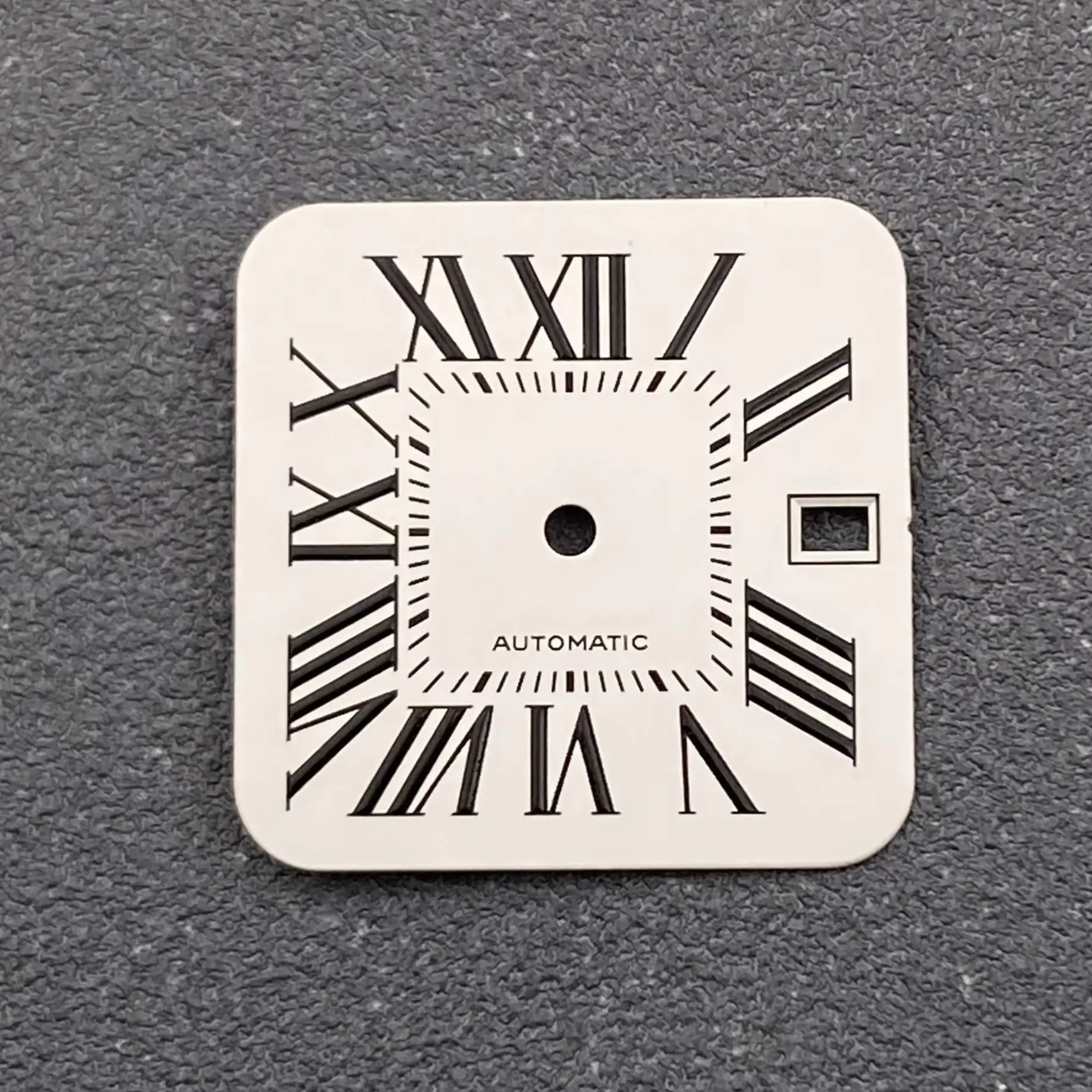 Customizable Roman Dial Square Watch Face for NH35/NH36 Movements - 27mm