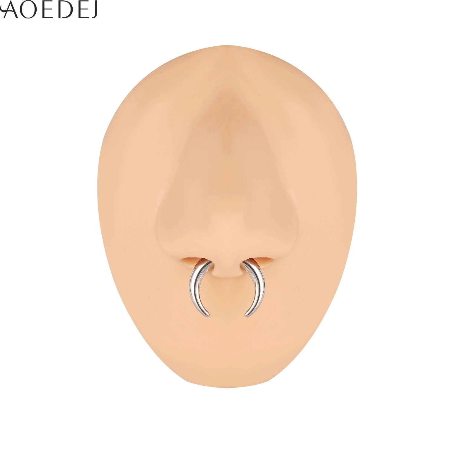 1Piece Stainless Steel Nose Ring 8-25mm Horseshoe Shape Septum Rings Colour Nose Studs Earring Punk Body Piercing Jewelry