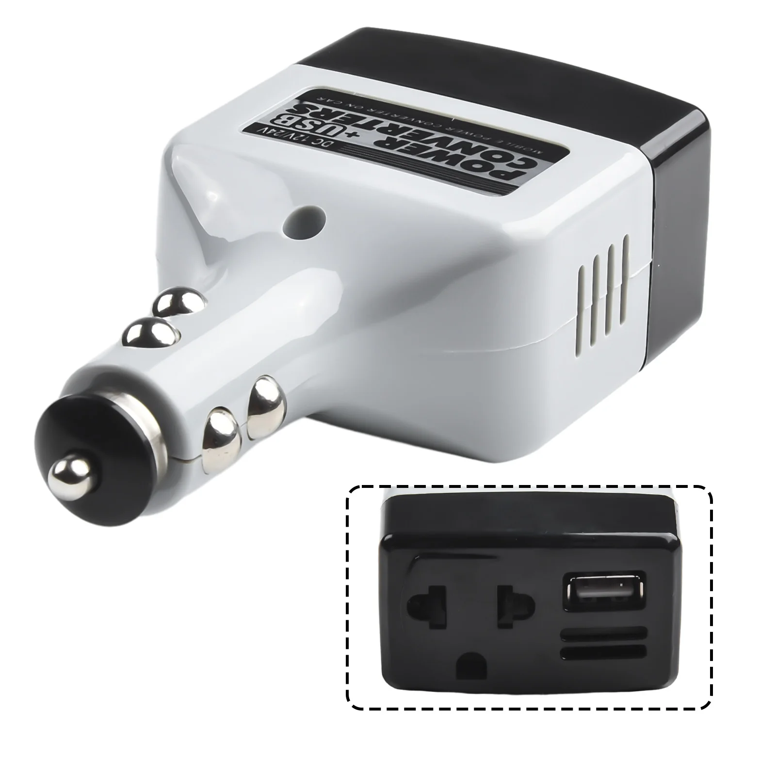 

Car Power Adapter Inverter 12v/24v To 220V DC To AC Power Converter Adapters USB Outlet Chargers Power Inverter Adapter