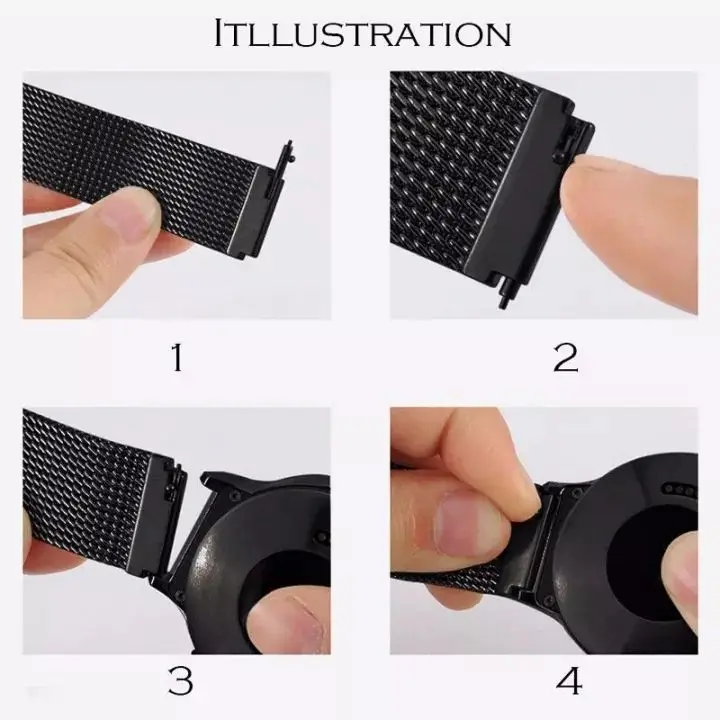 Magnetic Milanese Stainless Steel Bracelet Strap with Case