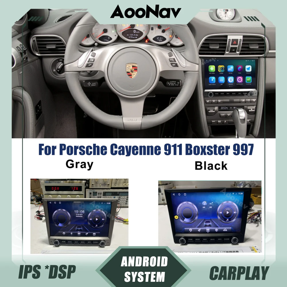 

New 128GB Android 11 Car Stereo For Porsche Cayenne 911 Boxster 997 GPS Navigation Multimedia Auto Wireless Carplay Head Unit