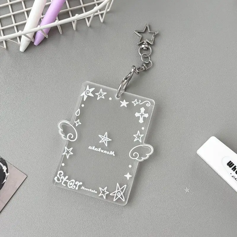 Transparent Kpop Photocard Keychain and Student Card Case