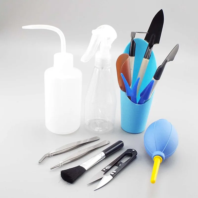 Succulent Plants Tool Mini Garden Hand Transplanting Gardening Tool Set Miniature Planting Indoor Kit Fertilizer Drilling Device