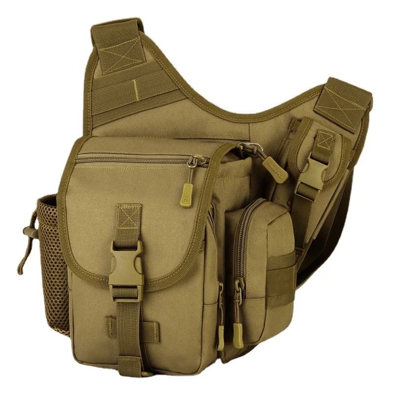 Waterproof Nylon Camo Military Saddle Bag Men Tactical Cross-body oulder Bag Hunting Hiking Climbing Outdoor Sports Bag K304