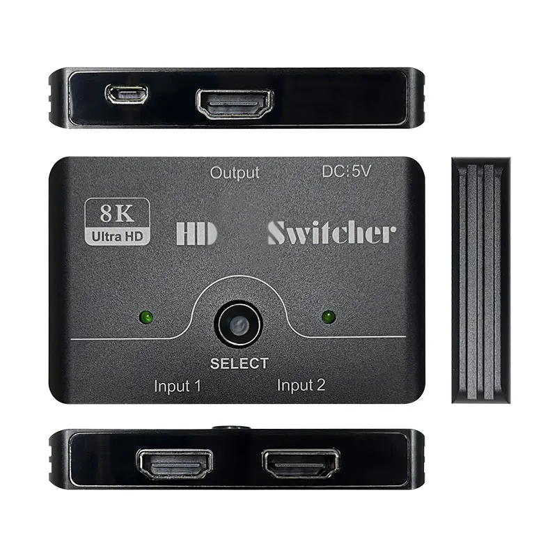 AMS-ABS HD 8K 1080P HD ȣ ó 2 In 1 Out 8K 60Hz 4K 120Hz 48Gbps HD PS4 PS5 TV ڽ PC 