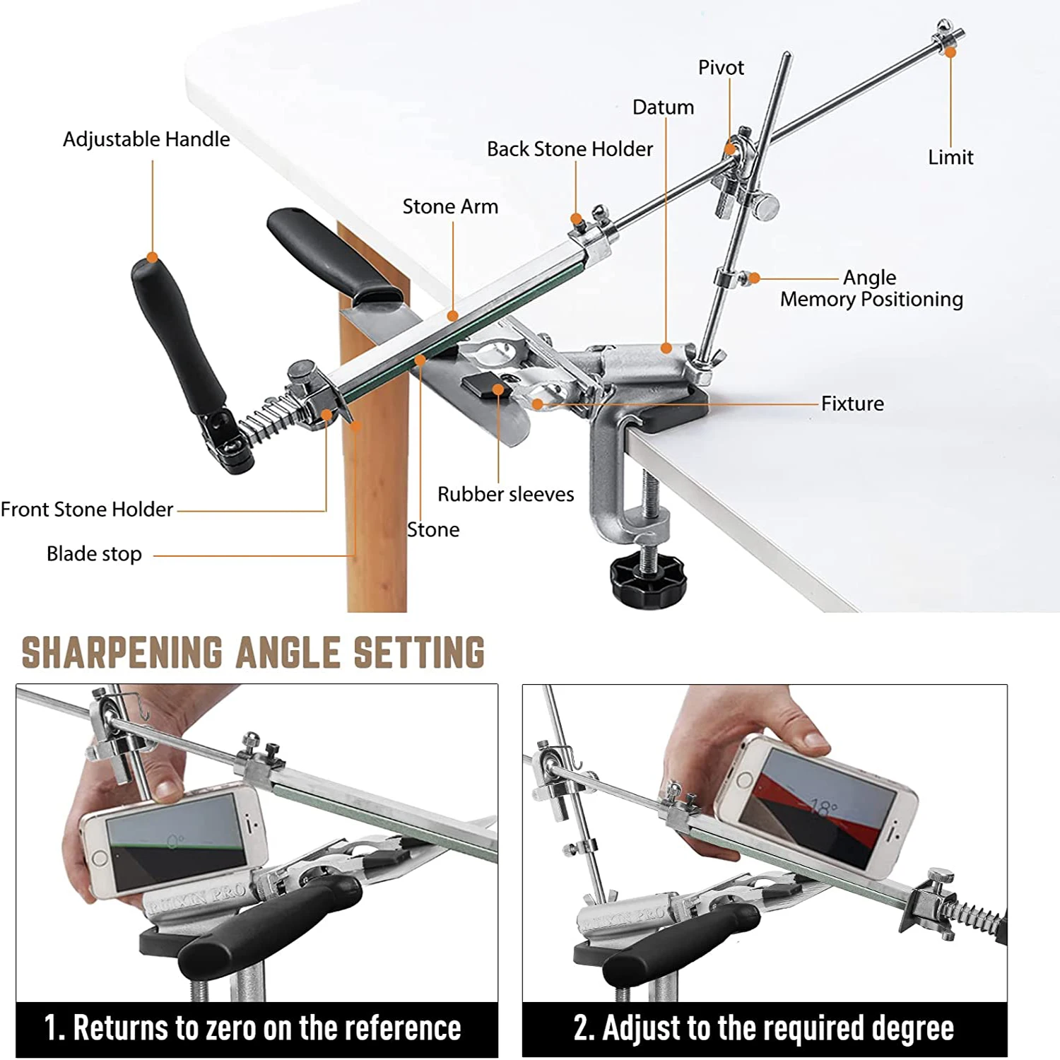 Knife Sharpener Professional Apex Sharpening Kit Tool Chef's Choice