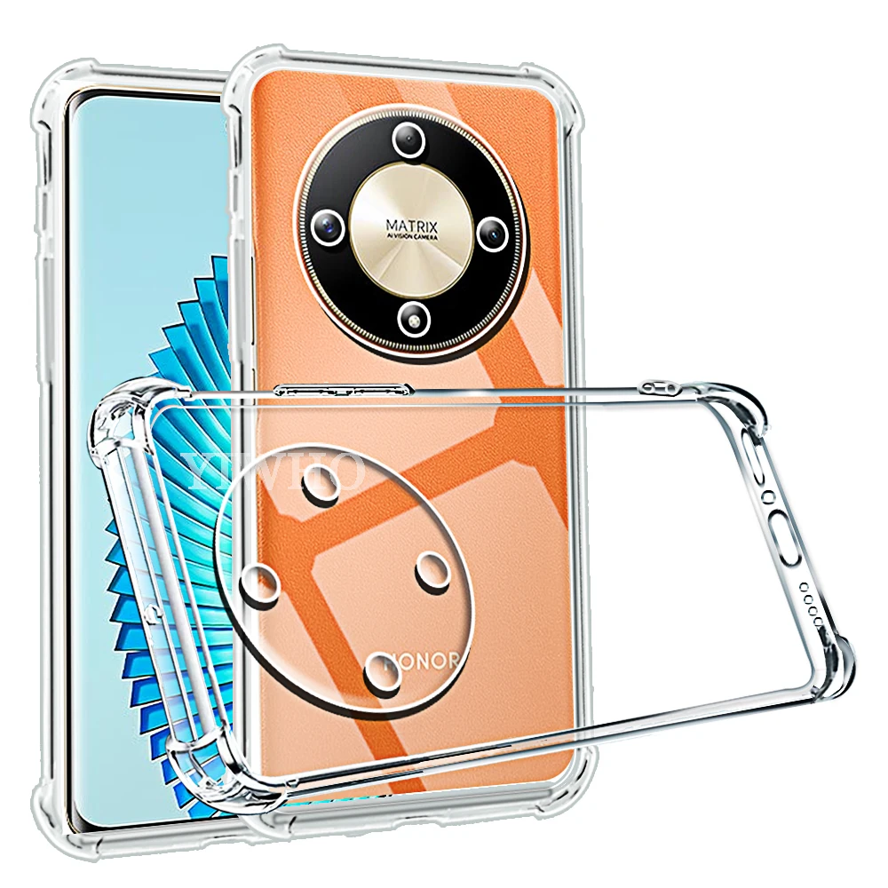 Shockproof Transparent Silicone Phone Case - Clear TPU Protective Back Cover