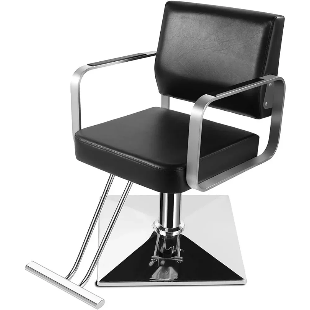 

Beauty Salon Chair Hydraulic Pump Salon Chair 360 Degree Rotating Barber Chair Tattoo Artists Cosmetologists (Silvery) Furniture
