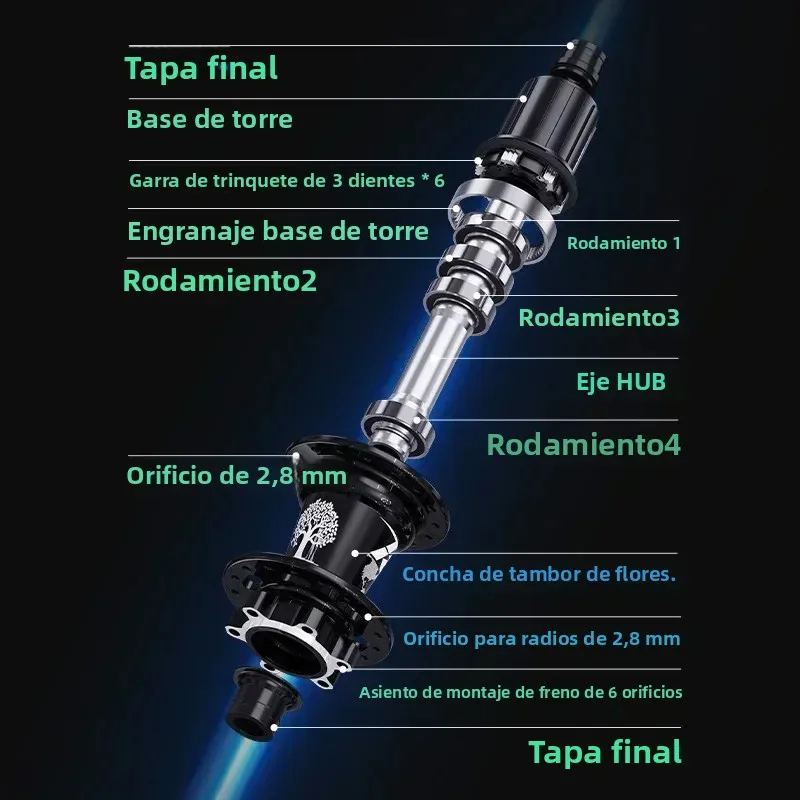 Hub Mozzi Xtr WWEIHRTU Tanke 120 Click Hub Cuscinetti MTB Mountain