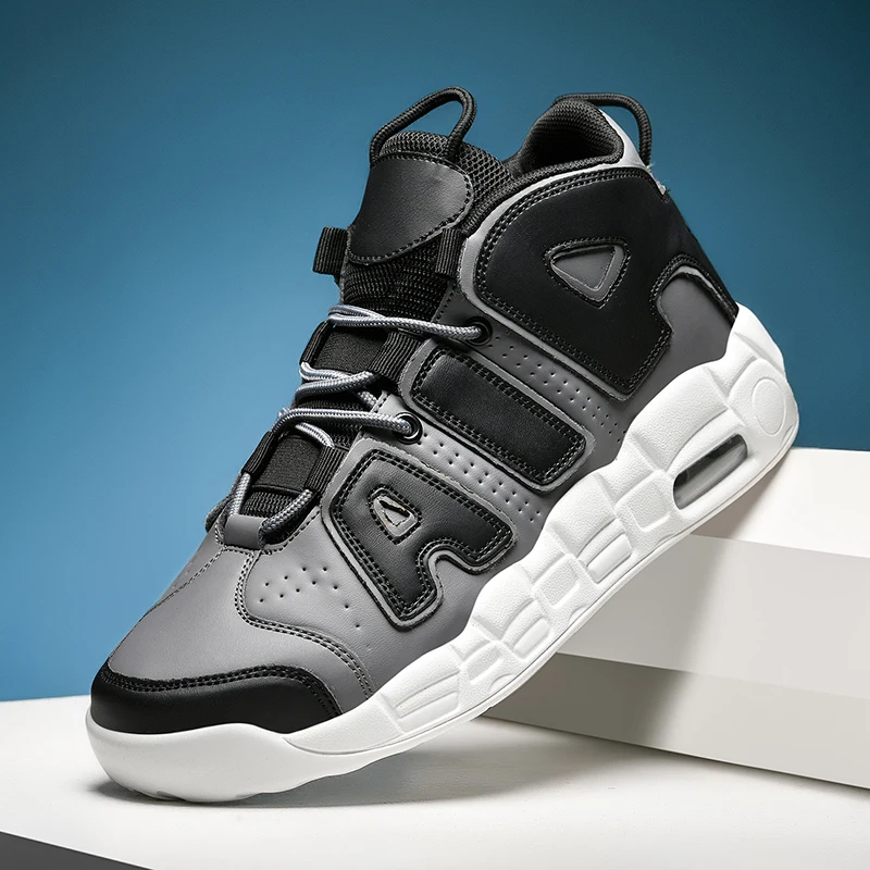 New Large-sized High-top Men's Shoes, Lightweight and Anti-slip Air Cushioned Sports Running Shoes, Casual Basketball Shoes 8