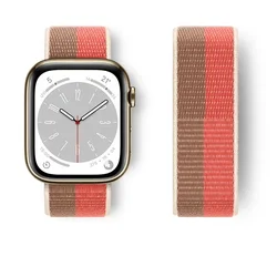 Premium Nylon Loop Watch Strap - Durable, Comfortable, and Stylish Bracelet Belt - 38mm - 40mm - 41mm (Pink tan 100)