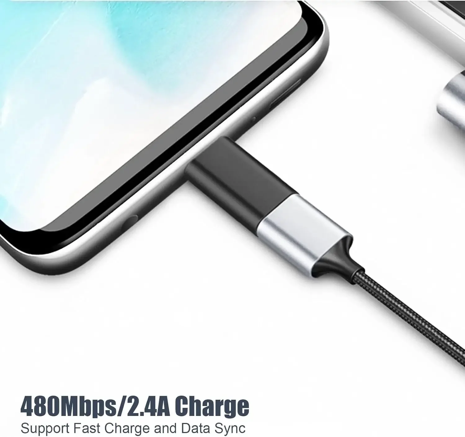 Universal 2-in-1 USB C to Micro USB Fast Charge Adapter and Data Sync Converter