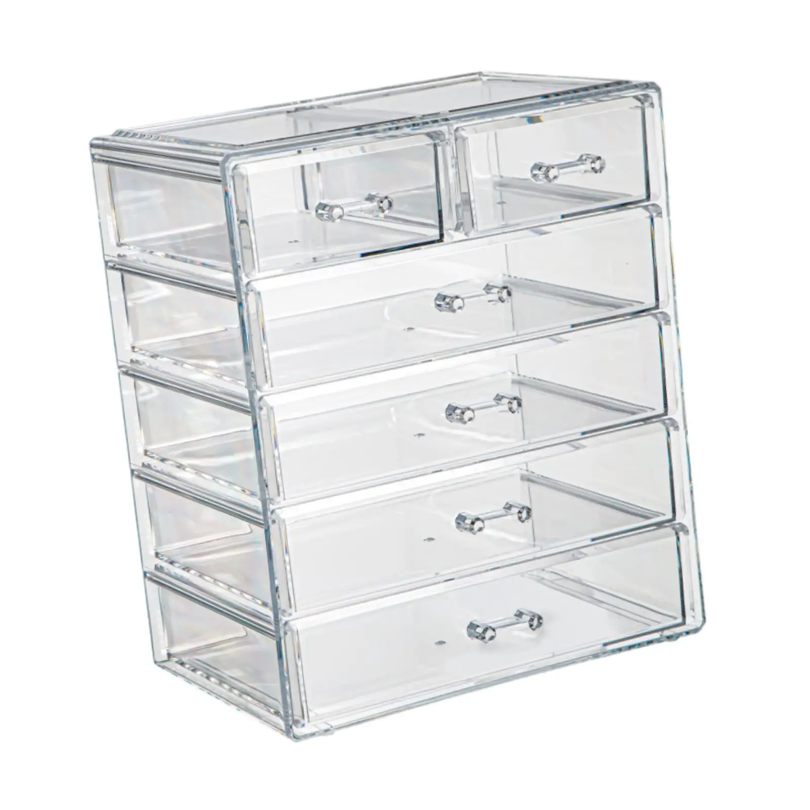 Stackable Storage Drawer Dresser Acrylic Cosmetics Storage Bin Large Capacity
