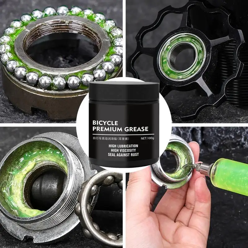 Bicycle grease Green 100ml Cycle Grease Chain Bearing Bike Lubricant Multi-Purpose Rustproof Cycle Cleaner Lubricants Oil