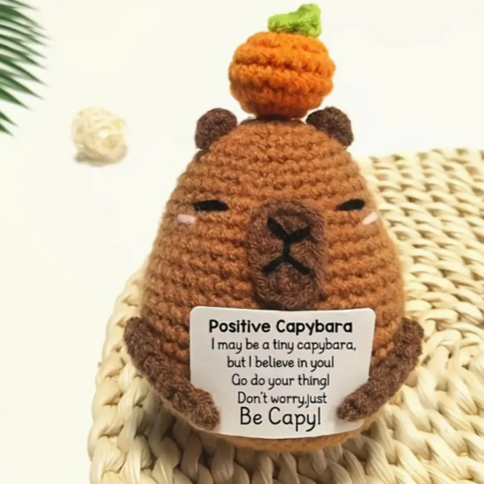 1pcs Cute Emotionals Support Doll Positive Crochet Animal Bookshelf Decoration Friends Funny Gift Handmade Toy