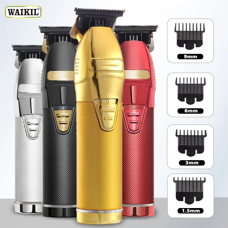 WAIKIL Universal USB rechargeable men's hair clipper with long battery life wireless electric pusher sideburns trimmer 2