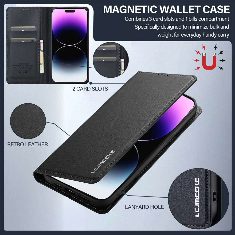 Luxury Leather Flip Phone Case with Enhanced Protection and Stylish Design