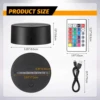 2/4/6/8/10/12 Pcs LED Lamp Base Table 3D Night Light Base With Remote Control And USB Cable 16 Colors Light Stand Wholesale 6