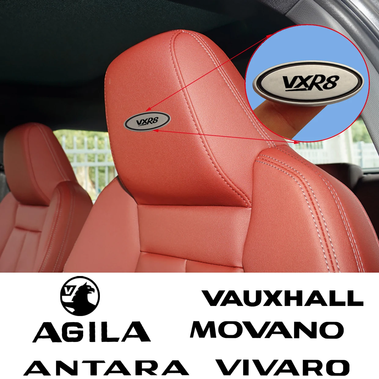 자동차 의자 좌석 스티커 Headrests 배지 스티커 Vauxhall Corsa Mokka Grandland X