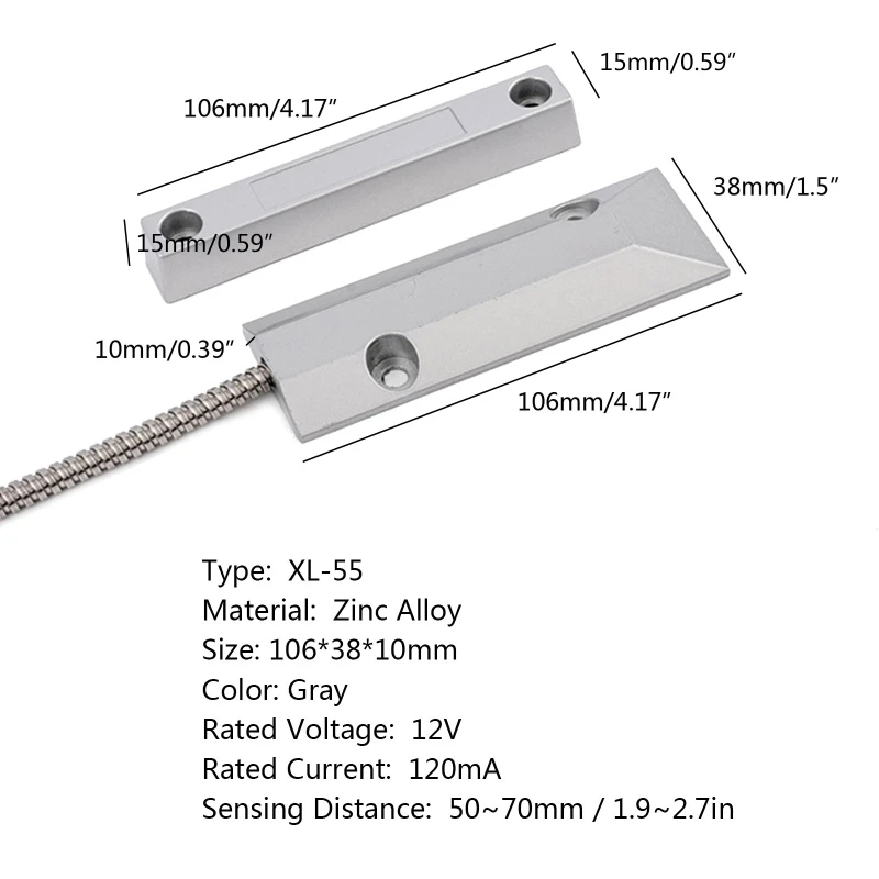 Door Window Detector Home Security Door Window Anti-theft Alarm Surface Mount Strong Concealments