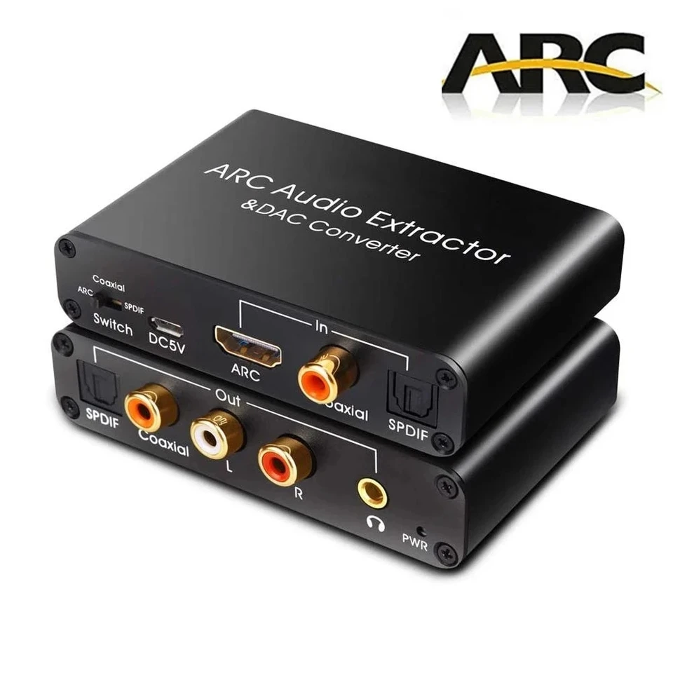 Convertitore Audio HDMI A Ottico/Coassiale - DAC 192kHz, Con Volume Regolabile E Switch, Per TV E Home Theater - Foto 3