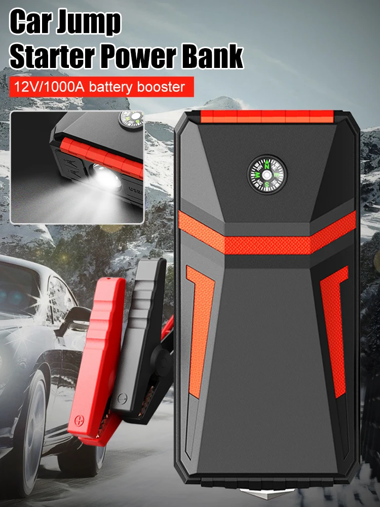 Car Battery Jump Starter 30000mAh Portable Power Bank Battery Booster With LED Flashlight Emergency Starter For Gasoline Diesel battery jump starter