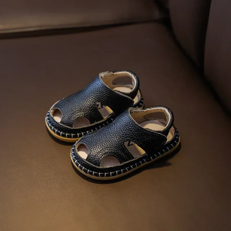 Summer Infant Sandals Baby Girls Boys Anti-collision Toddler Shoes Soft Bottom Genuine Leather Kids Children Beach Sandals children sandals,baby shoes,kids shoes,kids sandals,beach shoes