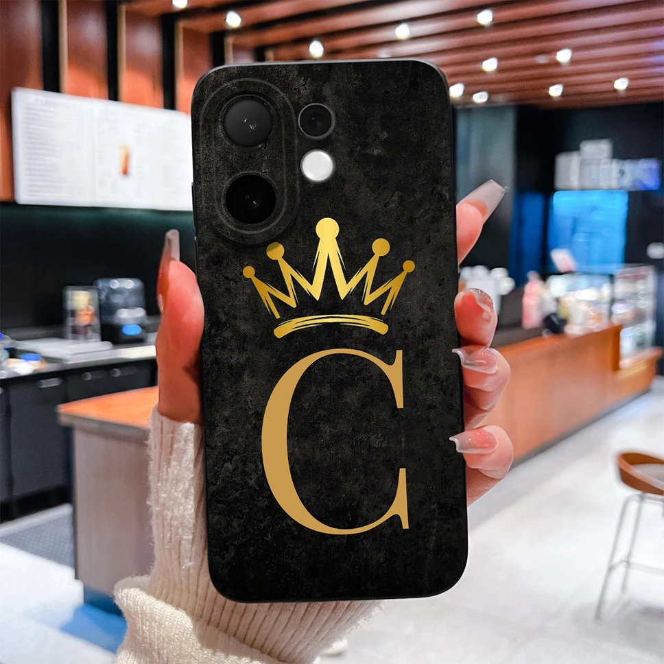 Luxe Alphabet Soft Silicone Anti-Drop Phone Case - Full Coverage