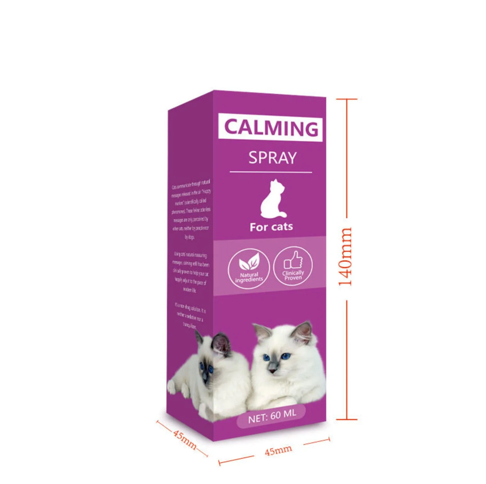 60ml Pheromone Cat Emotional Soothing Spray Cat Pheromone Feliway Anti-Stress Spray Perros Accesorios Fuente De Agua Para Gato 3