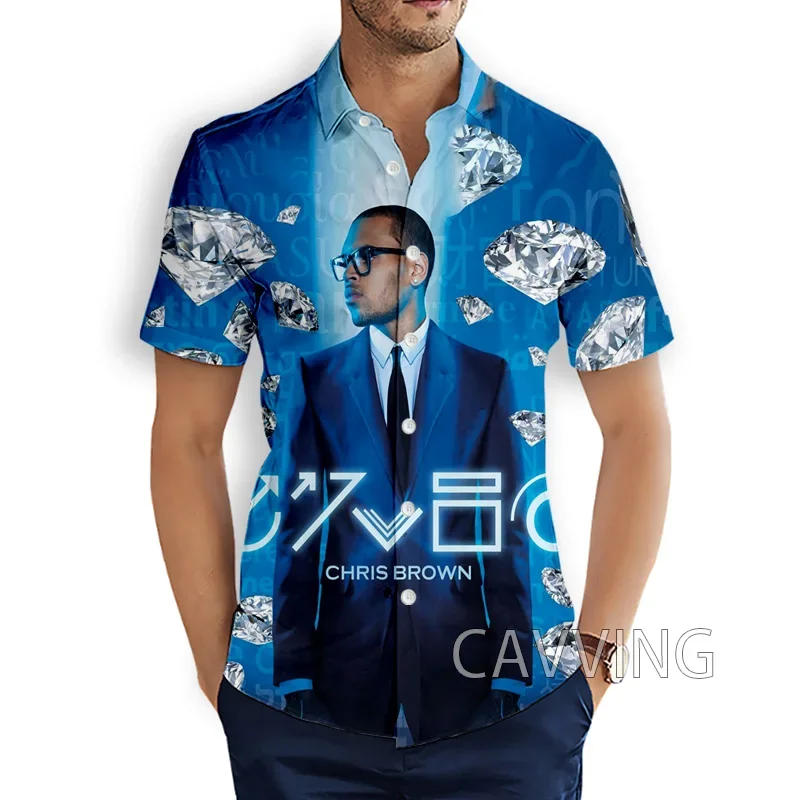 

CAVVING 3D Printed Rapper Chris Brown Fashion Casual Shirts Men's /Women's Short Sleeves Loose Breathable Shirts T01