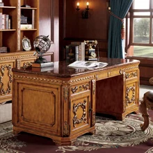  Customized European marble desk, computer desk, American outfit, classical boss, desk meeting, desk manager. 