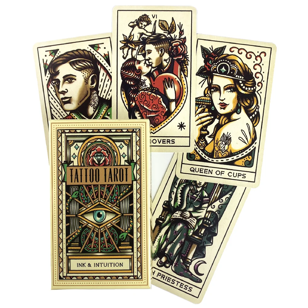 

Tattoo Tarot High Quality Board Games For Fate Divination Party Entertainment Oracle Deck