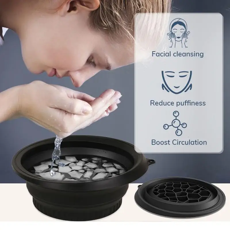 NEW Face Ice Bath Bowl For Facials Plunge Dipping Face Folding Ice Facials Washbasin Facials Skin Cares Tool For Home Travel use