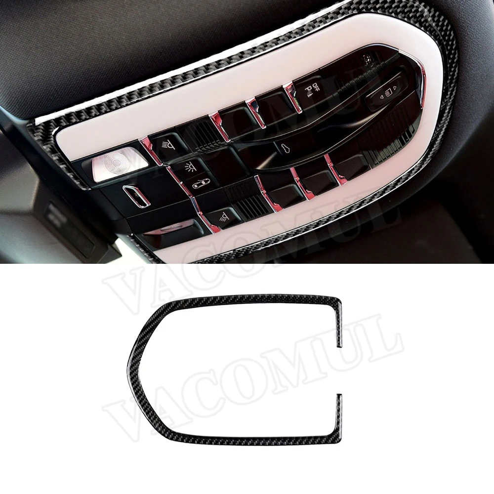 

Carbon Fiber Interior Roof Reading Light Lamp Frame Cover Sticker for Porsche Macan 2015-2018 Car Accessories