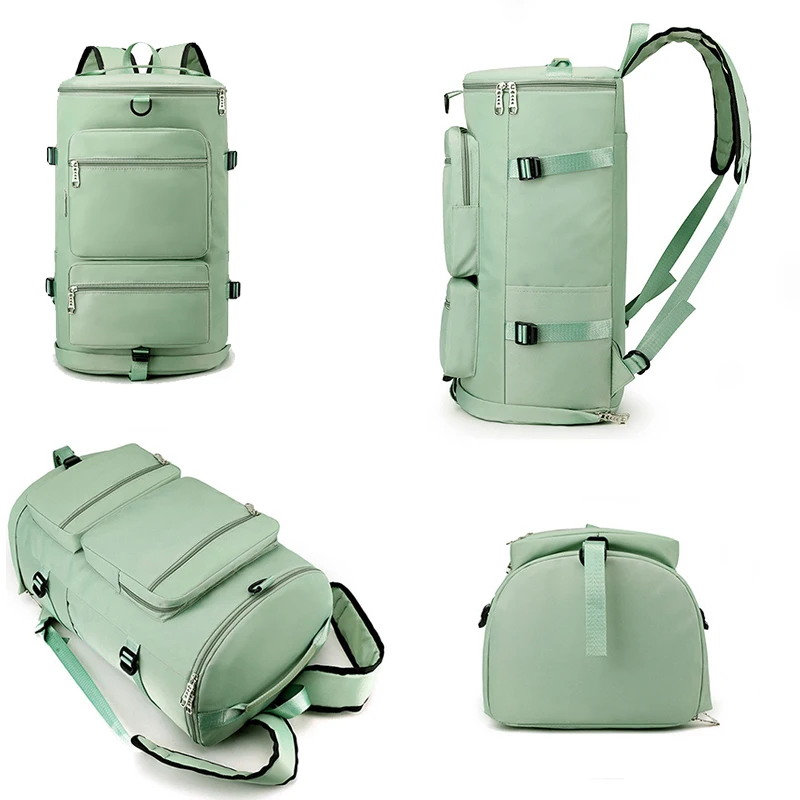 Waterproof Fitness Sports Backpack Men Women Outdoor Gym Shoulder Multifunctional Yoga Large Capacity Shoes Bags Dry Wet Duffle 5