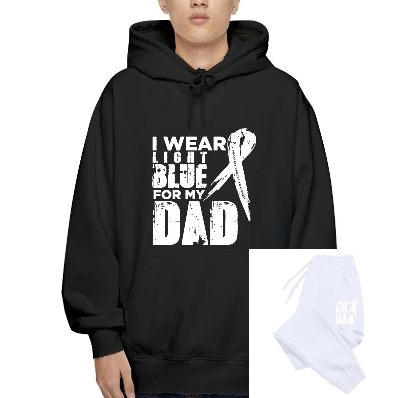 

Men's I Wear Blue for My Dad Prostate Cancer Pullover Outerwear T-Pullover for Men
