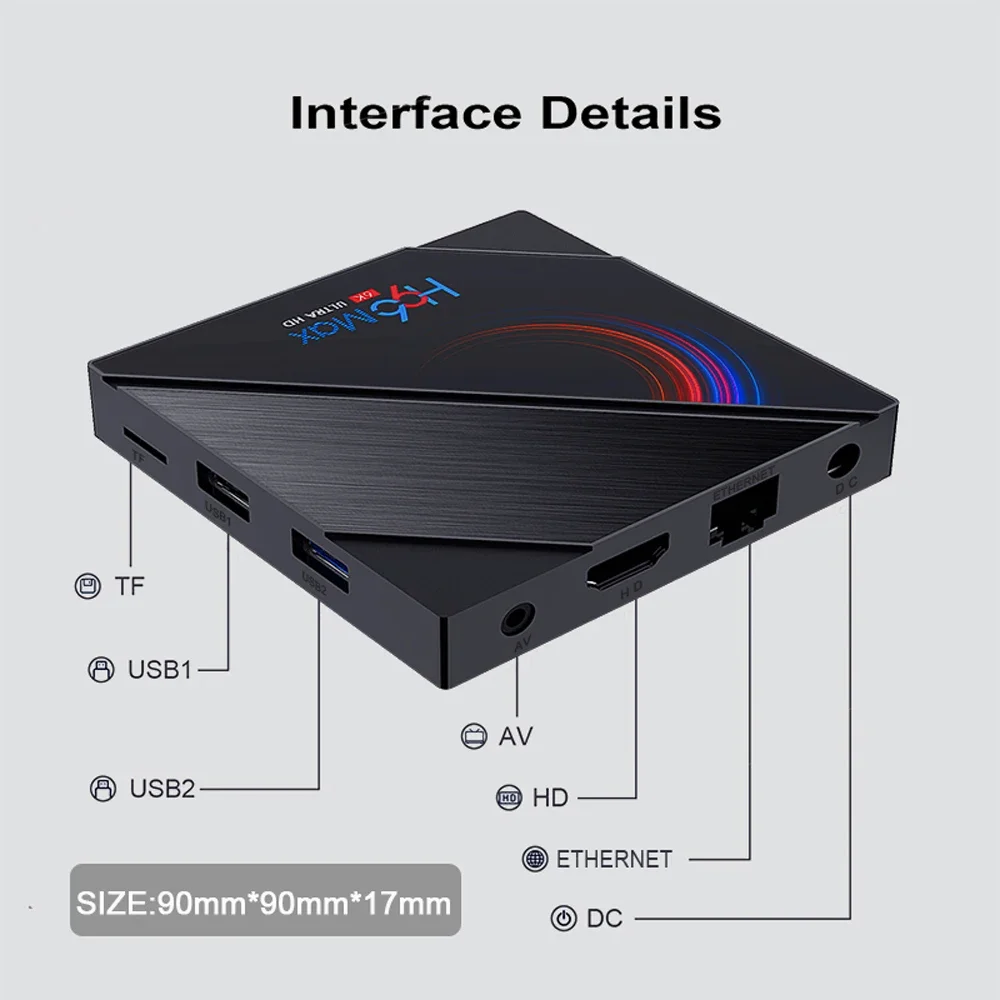 TV Box Android 10 H96 MAX H616 HD 6K 3D Media Player Bluetooth 4.0 Allwinner H61