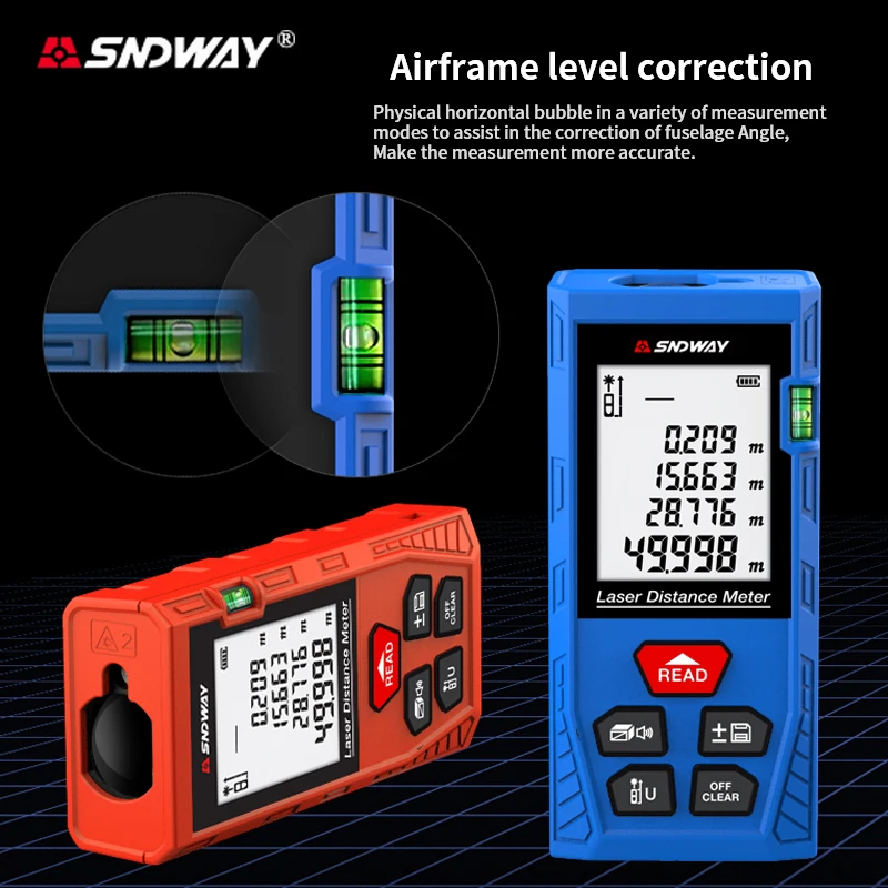 SNDWAY Laser Distance Meter Digital Range Finder 100m 70m 50m Rangefinder Trena Lazer Tape Measure Ruler Roulette Measurer Tool tape measure laser rangefinder distance meter laser tape measure digital tape measure