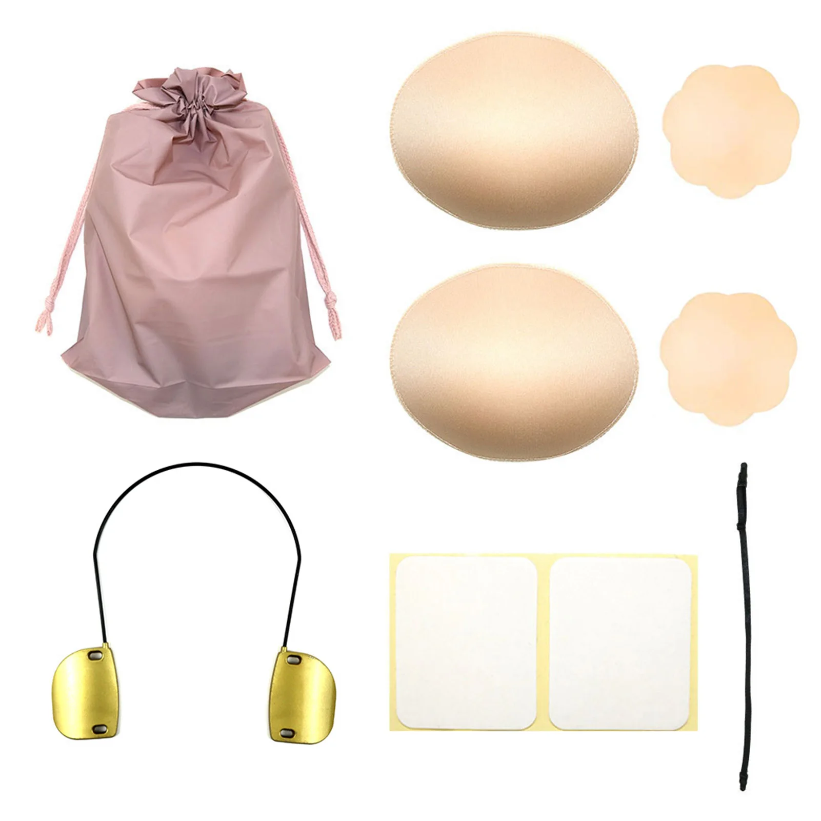 Push Up Strapless Bra Adhesive Plunge Bra Strapless Sticky Invisible Frontless Bra for Backless Wedding Dress Deep V Gowns
