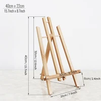 Wooden Trapezoidal Easel, Portable Foldable Display Bracket On The Desktop, Painting Party Easel, Used For Painting Art Display 3