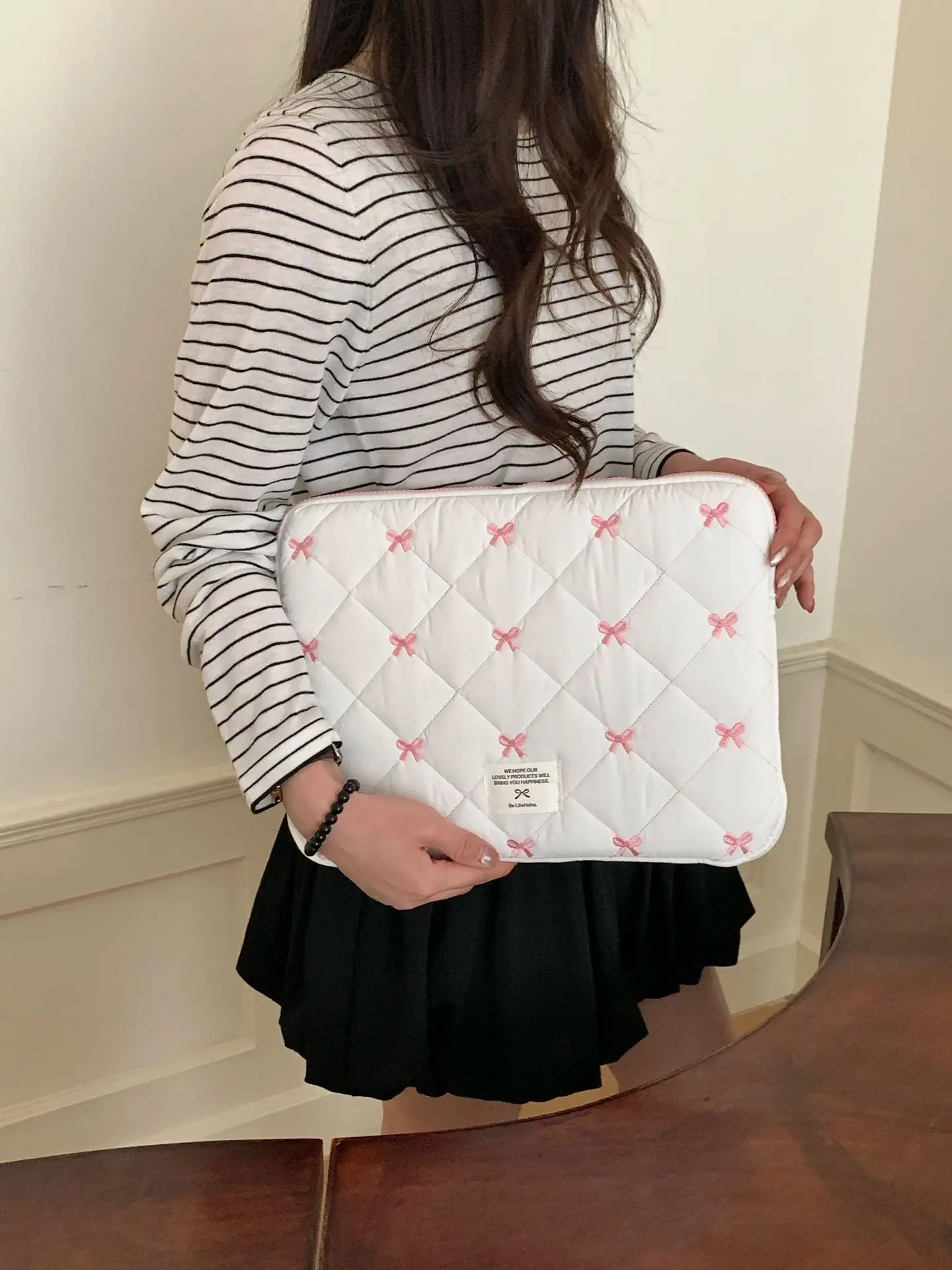 Chic Bow Knot Tablet and Laptop Sleeve Bag