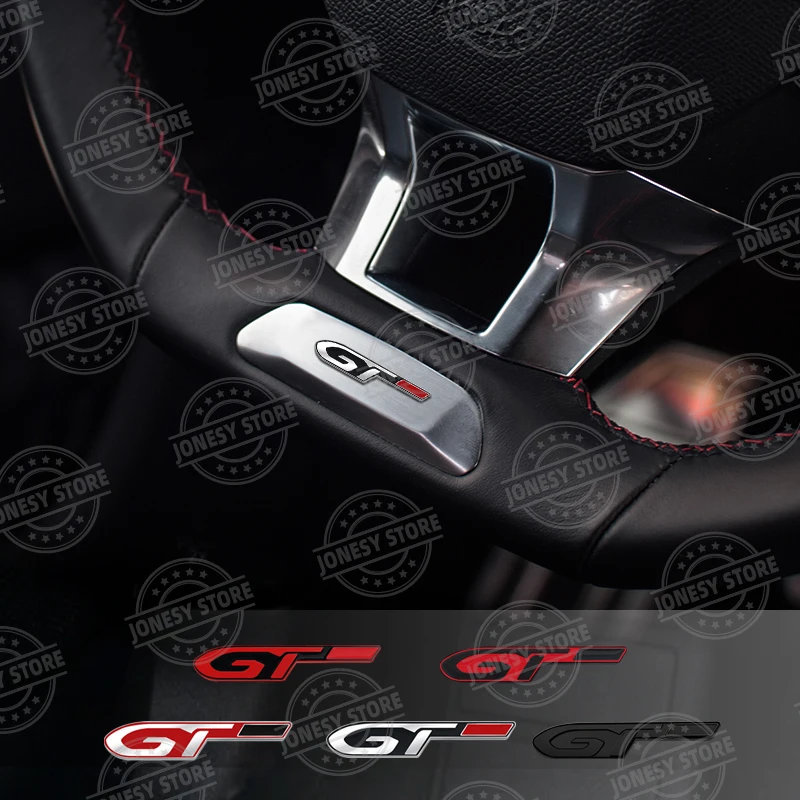 Auto Metal Gt Emblem Decor 3D Volante Center Console Car Interior Sticker Per Peugeot 206 208 301 308 306 Rcz 2008 5008