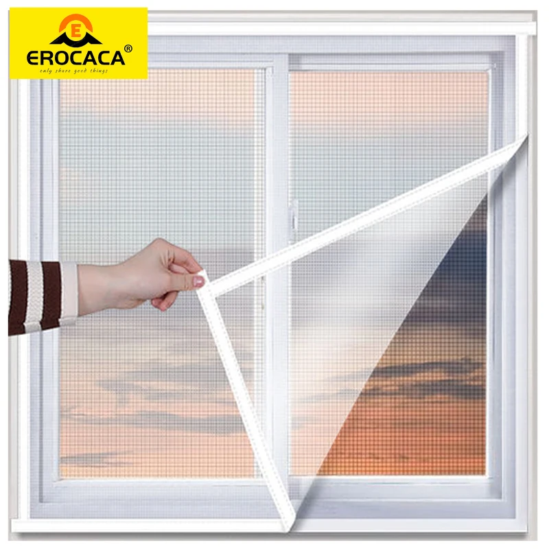 EROCACA White Mosquito Nets for Window,anti-mosquito window screens,Mesh Anti Insect Air Tulle Invisible Fiberglass Mosquitoes