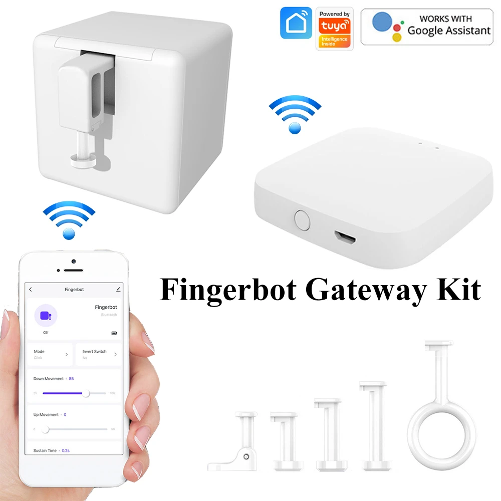 Tuya Bluetooth Smart Fingerbot Button Pusher Switch Gateway Kit Tuya/ Smart Life APP Remote Control Work With Google Assistant