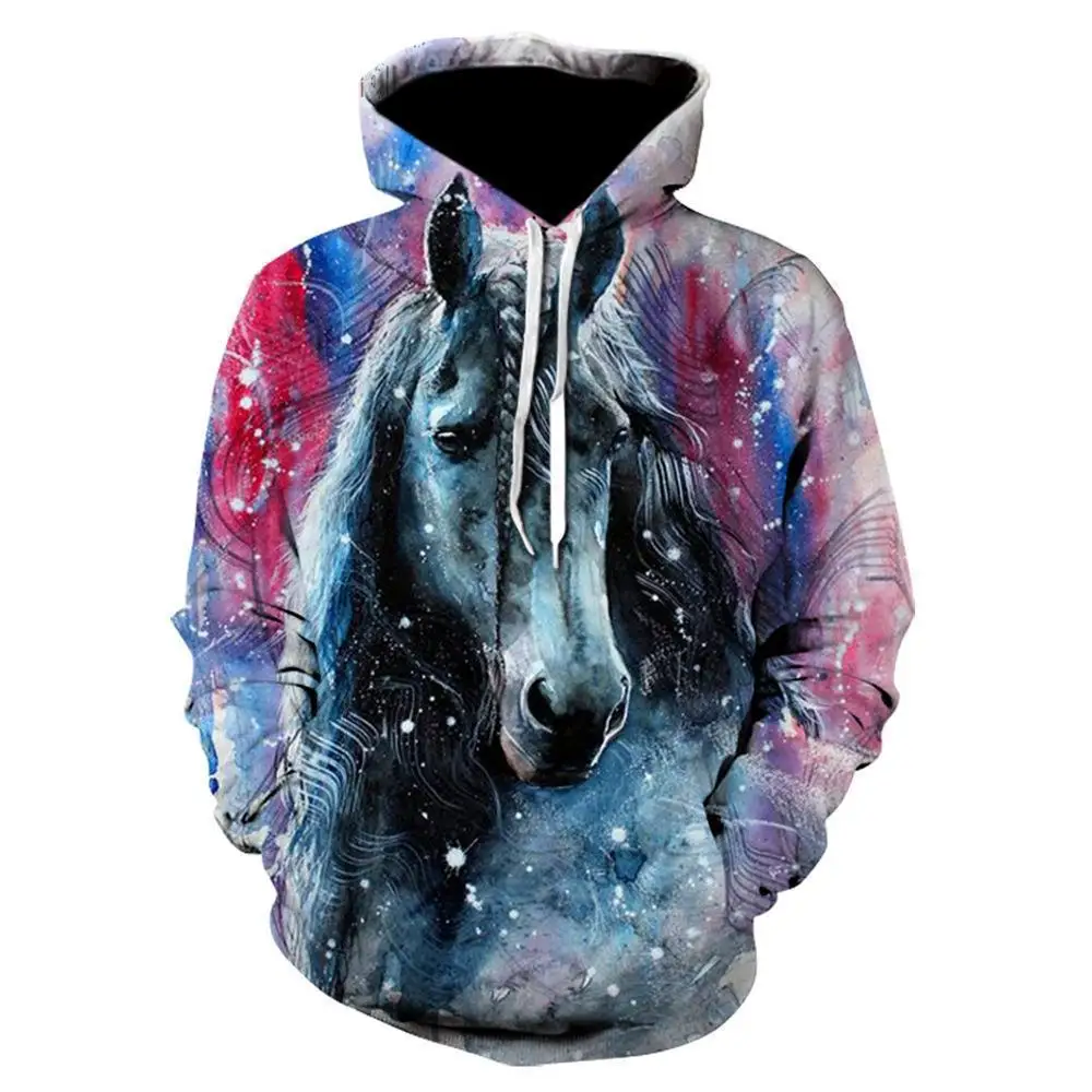

New High End Men's Hoodie Anime Printed High Street Casual Pullover Unisex Oversize Loose Outwear Men's Clothing Spring Autumn