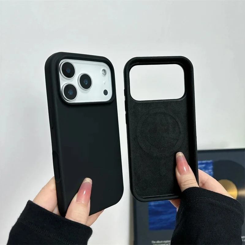 Magnetic Liquid Silicone Shockproof Phone Case with Magsafe Compatibility